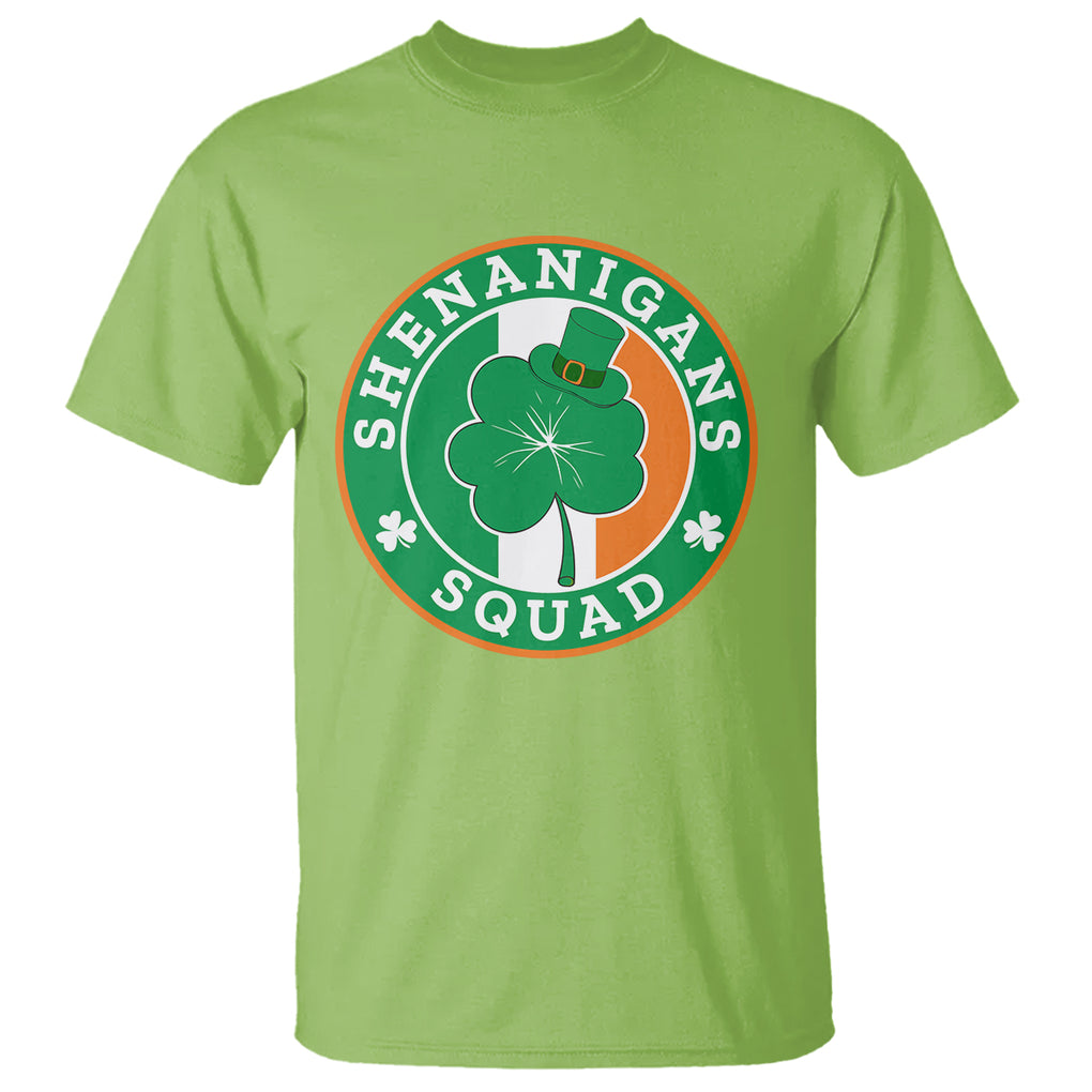 St. Patrick's Day T Shirt Shenanigans Squad Funny Matching Group TS09 Lime Printyourwear