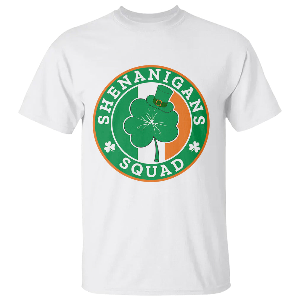St. Patrick's Day T Shirt Shenanigans Squad Funny Matching Group TS09 White Printyourwear