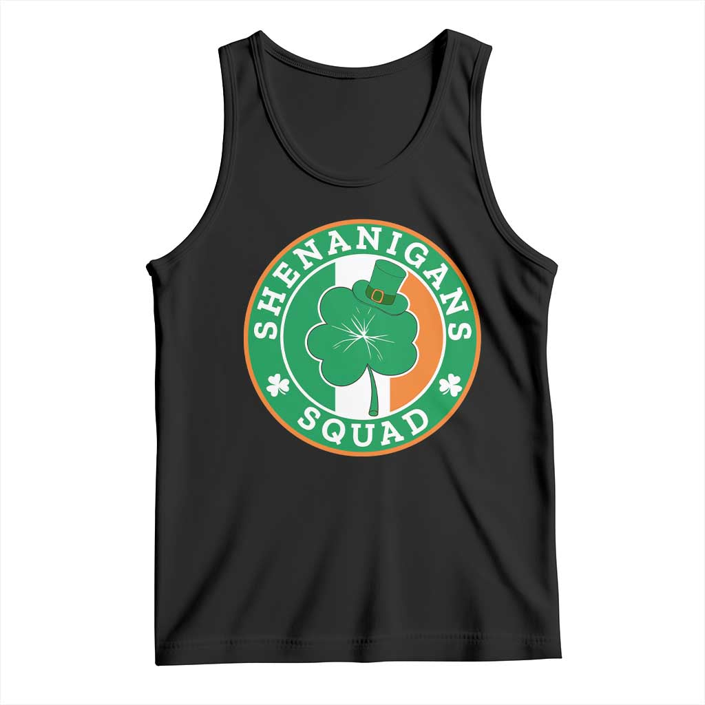 St Patrick's Day Tank Top Shenanigans Squad Funny Matching Group TS09 Black Print Your Wear