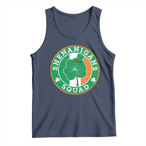 St Patrick's Day Tank Top Shenanigans Squad Funny Matching Group TS09 Navy Print Your Wear