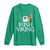 St Patrick's Day Long Sleeve Shirt Irish Viking Helmet Lucky Shamrocks Ireland Flag TS09 Irish Green Print Your Wear