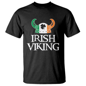 St. Patrick's Day T Shirt Irish Viking Helmet Lucky Shamrocks Ireland Flag TS09 Black Printyourwear