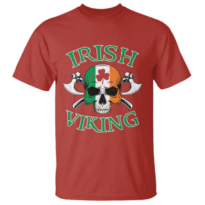 St. Patrick's Day T Shirt Irish Viking Skull Lucky Shamrocks Ireland Flag TS09 Red Printyourwear