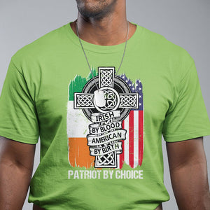 Irish By Blood American By Birth Patriot By Choice T Shirt TS09 Lime Printyourwear