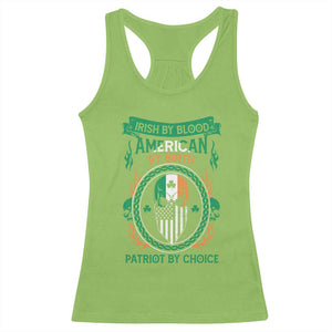Irish By Blood American By Birth Patriot By Choice Racerback Tank Top TS09 Lime Print Your Wear