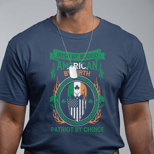 Irish By Blood American By Birth Patriot By Choice T Shirt TS09 Navy Printyourwear