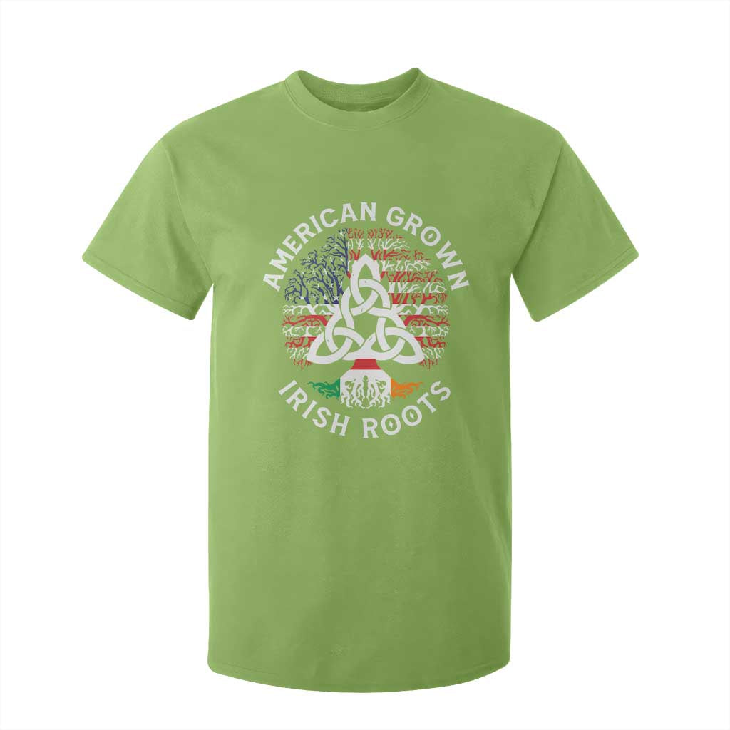 American Grown Irish Roots Ireland Flag T Shirt For Kid TS09 Lime Print Your Wear