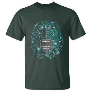 Autism Awareness T Shirt It's Not A Processing Error It's A Different Operating System Autistic TS09 Dark Forest Green Printyourwear