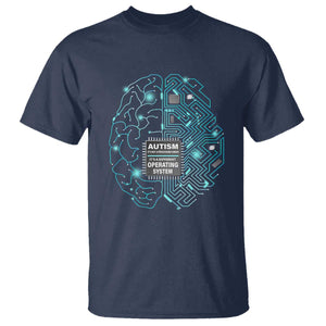 Autism Awareness T Shirt It's Not A Processing Error It's A Different Operating System Autistic TS09 Navy Printyourwear