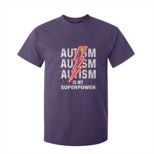 Autistic T Shirt For Kid Autism Is My Super Power Brain Superhero TS09 Purple Printyourwear