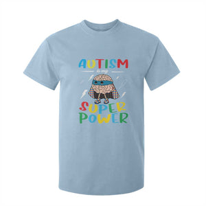 Autistic T Shirt For Kid Autism Is My Super Power Superhero TS09 Light Blue Printyourwear
