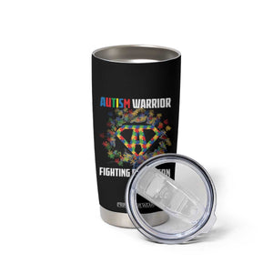 Autism Warrior Fighting For My Son Mom Dad Parents Tumbler Cup TS09 Print Your Wear