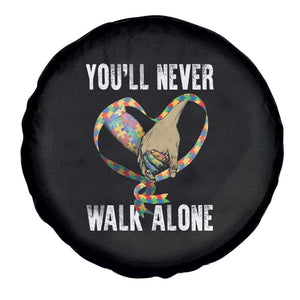 Autism Awareness Spare Tire Cover You'll Never Walk Alone Dad Support TS09 Print Your Wear