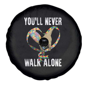 Autism Awareness Spare Tire Cover You'll Never Walk Alone Dad Support TS09 Print Your Wear