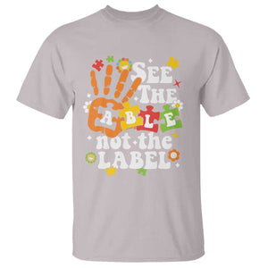 Autism Awareness T Shirt See The Able Not The Label TS09 Ice Gray Printyourwear