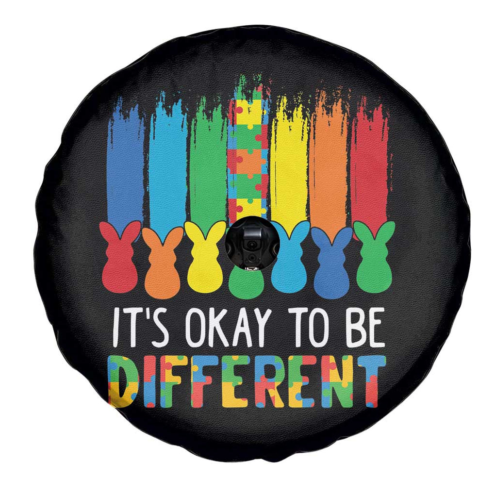 Autism Awareness Spare Tire Cover It's OK To Be Different Puzzle Easter Bunny TS09 Print Your Wear
