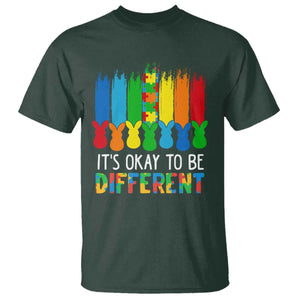 Autism Awareness T Shirt It's OK To Be Different Puzzle Easter Bunny TS09 Dark Forest Green Printyourwear