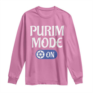 Funny Purim Mode On Long Sleeve Shirt Jewish Star of David TS09 Azalea Print Your Wear