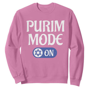 Funny Purim Mode On Sweatshirt Jewish Star of David TS09 Azalea Print Your Wear