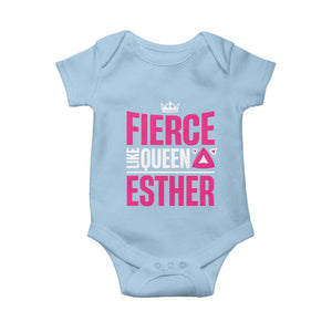 Purim Fierce Like Queen Esther Baby Onesie TS09 Light Blue Print Your Wear