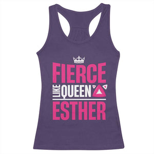 Purim Fierce Like Queen Esther Racerback Tank Top TS09 Purple Print Your Wear