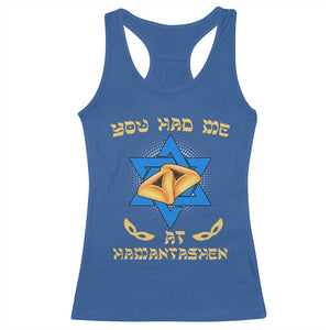 Funny Purim Racerback Tank Top You Had Me At Hamantash TS09 Royal Blue Print Your Wear