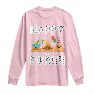 Happy Purim Funny Hamantash Long Sleeve Shirt TS09 Light Pink Print Your Wear