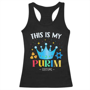 Funny Jewish This Is My Purim Costume Racerback Tank Top TS09 Black Print Your Wear