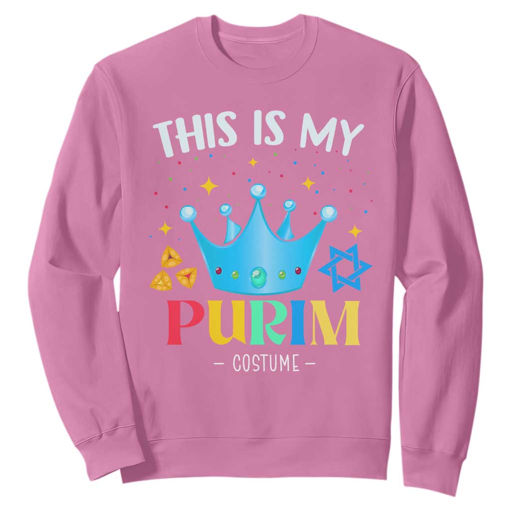 Funny Jewish This Is My Purim Costume Sweatshirt TS09 Azalea Print Your Wear