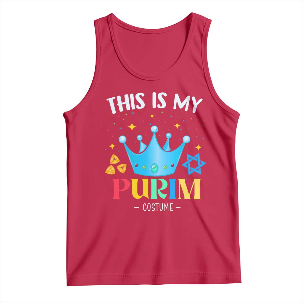 Funny Jewish This Is My Purim Costume Tank Top TS09 Red Print Your Wear
