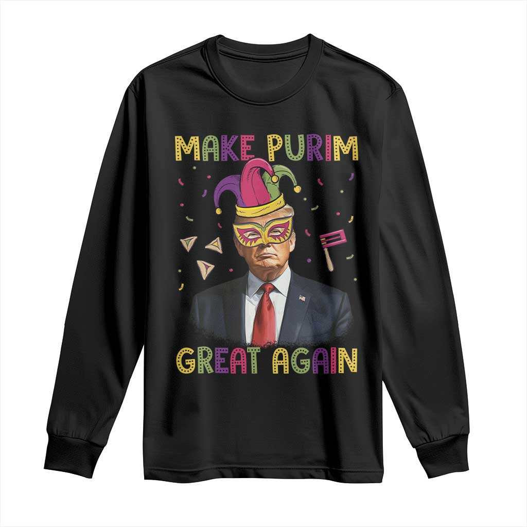 Trump Purim Long Sleeve Shirt Make Purim Great Again Jewish TS09 Black Print Your Wear