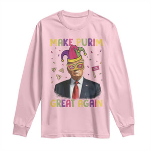 Trump Purim Long Sleeve Shirt Make Purim Great Again Jewish TS09 Light Pink Print Your Wear