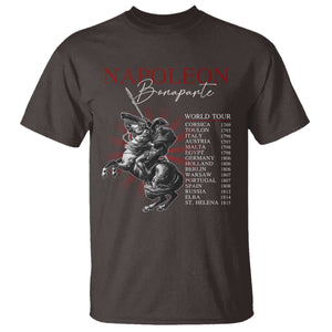 Funny History Lover T Shirt Napoleon Bonaparte World Tour TS09 Dark Chocolate Print Your Wear
