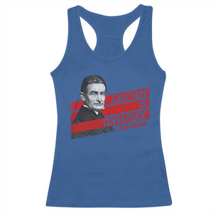 John Brown Racerback Tank Top Caution Is Cowardice TS09 Royal Blue Print Your Wear