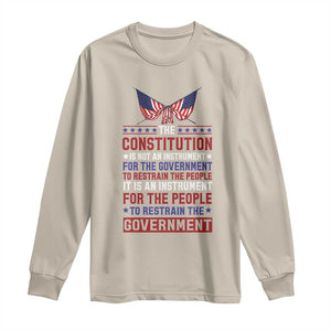 American Patriotism Long Sleeve Shirt The Constitution Is An Instrument TS09 Sand Print Your Wear