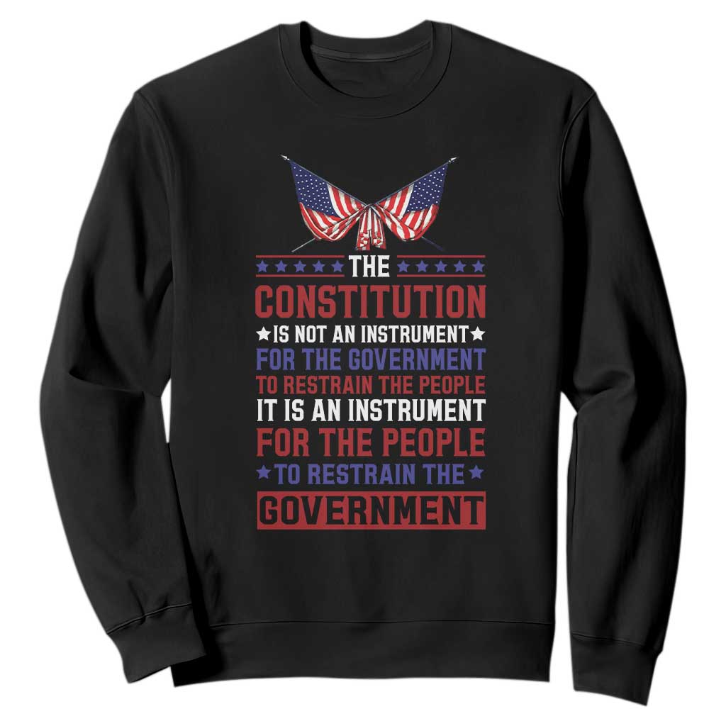 American Patriotism Sweatshirt The Constitution Is An Instrument TS09 Black Print Your Wear
