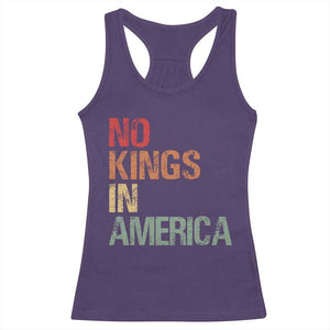 Retro No Kings in America Racerback Tank Top TS09 Purple Print Your Wear