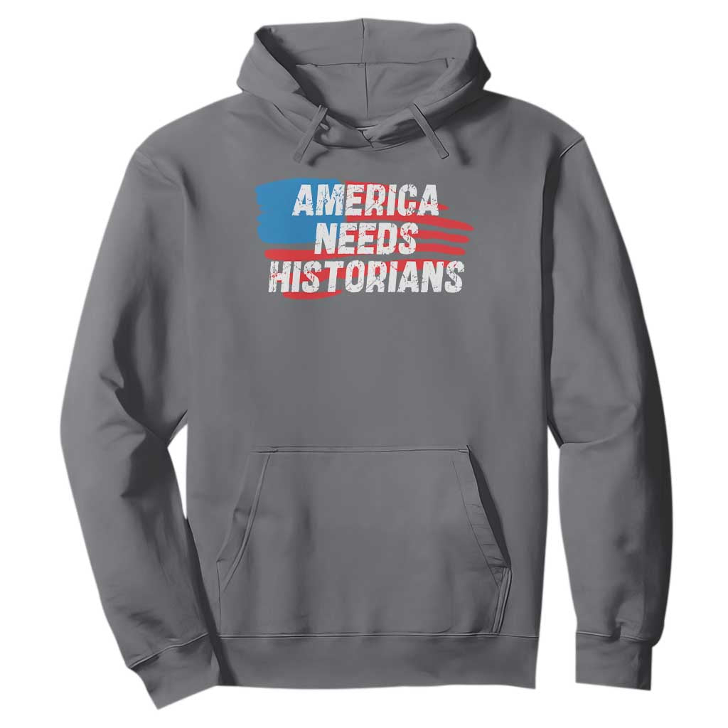 America Needs Historians Hoodie TS09 Charcoal Print Your Wear