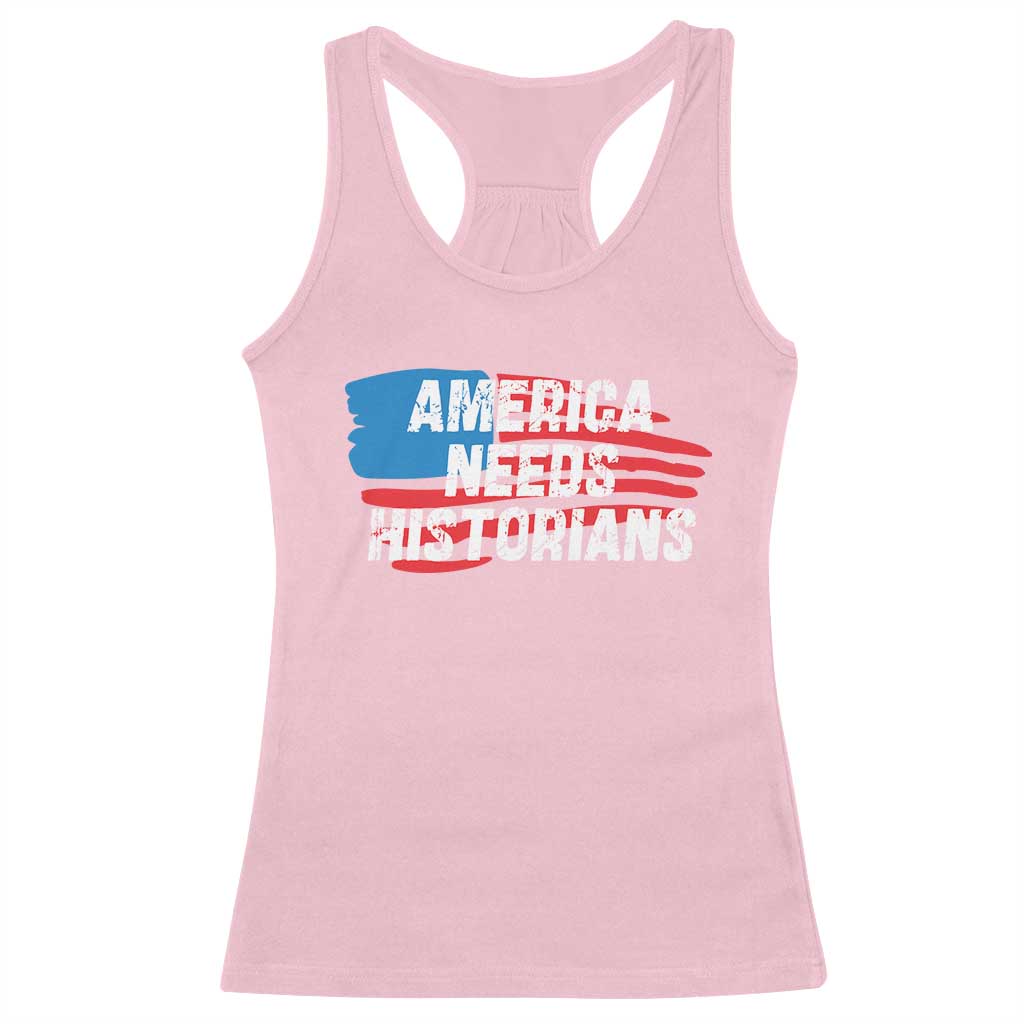 America Needs Historians Racerback Tank Top TS09 Light Pink Print Your Wear