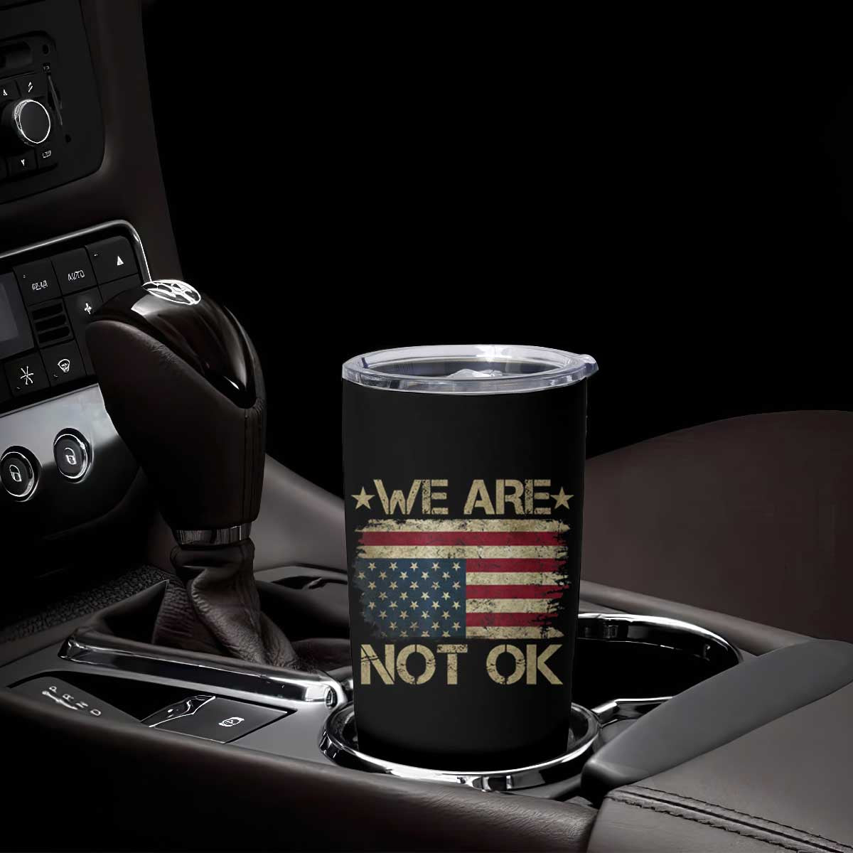 We Are Not Ok American Flag Upside Down Tumbler Cup TS09 Print Your Wear