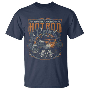 Vintage Hotrod Hot Rodder T Shirt TS09 Navy Print Your Wear