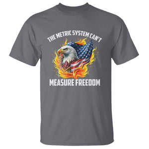 The Metric System Can't Measure Freedom T Shirt Eagle USA Flag TS09 Charcoal Print Your Wear