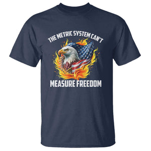 The Metric System Can't Measure Freedom T Shirt Eagle USA Flag TS09 Navy Print Your Wear