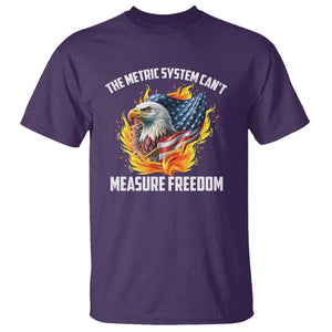 The Metric System Can't Measure Freedom T Shirt Eagle USA Flag TS09 Purple Print Your Wear