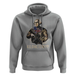 Funny George Washington Hoodie Patriotic What Is A Kilometer 4th Of July TS09 Sport Gray Print Your Wear