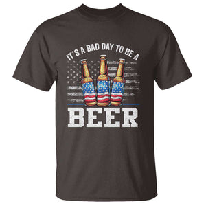 Funny American Drinking T Shirt It's A Bad Day To Be A Beer 4th Of July TS09 Dark Chocolate Print Your Wear