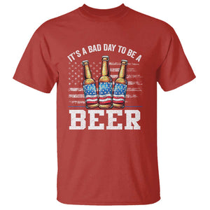 Funny American Drinking T Shirt It's A Bad Day To Be A Beer 4th Of July TS09 Red Print Your Wear