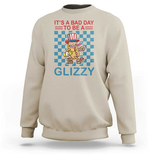 Funny 4th Of July Sweatshirt Its A Bad Day To Be A Glizzy Hot Dog TS09 Sand Print Your Wear