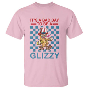 Funny 4th Of July T Shirt Its A Bad Day To Be A Glizzy Hot Dog TS09 Light Pink Print Your Wear