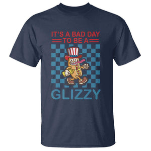 Funny 4th Of July T Shirt Its A Bad Day To Be A Glizzy Hot Dog TS09 Navy Print Your Wear